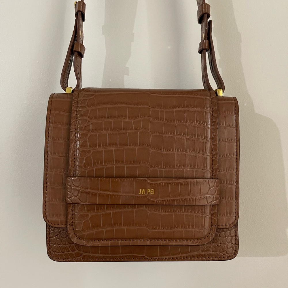JW Pei croc handbag in brown